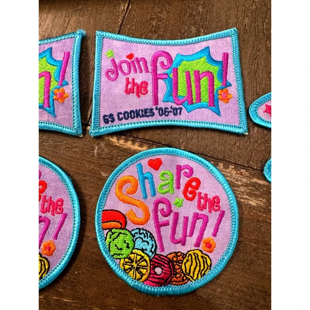 Girl Scouts 2006-07 Share the Fun Cookie Patch Lot of 6 GSUSA Goal Getter